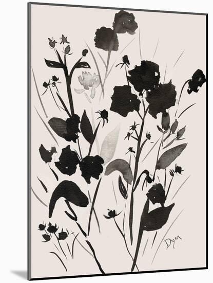 Silhoutte Floral-Beverly Dyer-Mounted Art Print