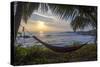 Silhoutte of an Empty Beach Hammock at the Beach, Tangalle, Sri Lanka, Asia-Charlie-Stretched Canvas