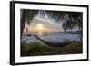 Silhoutte of an Empty Beach Hammock at the Beach, Tangalle, Sri Lanka, Asia-Charlie-Framed Photographic Print