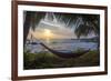 Silhoutte of an Empty Beach Hammock at the Beach, Tangalle, Sri Lanka, Asia-Charlie-Framed Photographic Print