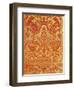 Silk Brocade Cloth with Zoomorphic and Vegetable Motifs, 16th Century-null-Framed Giclee Print