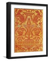 Silk Brocade Cloth with Zoomorphic and Vegetable Motifs, 16th Century-null-Framed Giclee Print