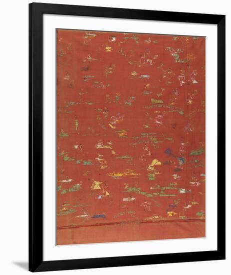 Silk Brocade, with 100 Children Design, Back-Oriental School -Framed Premium Giclee Print