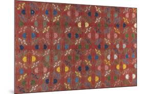 Silk Brocade, with Geometric Design, Back-Oriental School -Mounted Premium Giclee Print