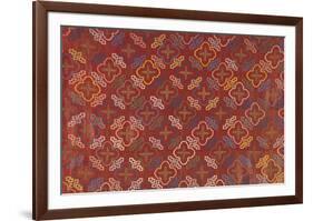 Silk Brocade, with Geometric Design, Front-Oriental School -Framed Premium Giclee Print