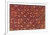 Silk Brocade, with Geometric Design, Front-Oriental School -Framed Premium Giclee Print