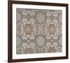 Silk Brocade, with Light Blue Lotus I-Oriental School -Framed Premium Giclee Print