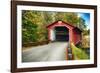 Silk Covered Bridge, Bennington, Vermont-George Oze-Framed Photographic Print