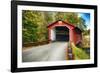 Silk Covered Bridge, Bennington, Vermont-George Oze-Framed Photographic Print