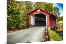 Silk Covered Bridge, Bennington, Vermont-George Oze-Mounted Photographic Print