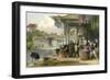 Silk Dyeing Winding-Thomas Allom-Framed Art Print