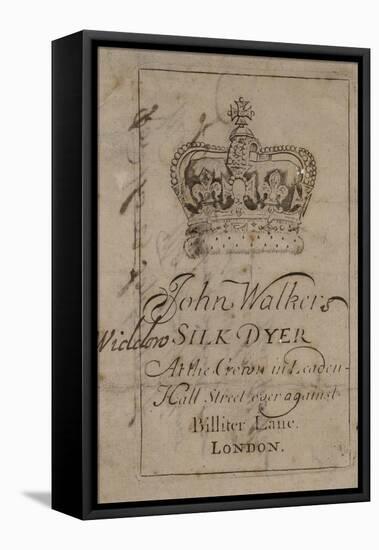 Silk Dyer, John Walker, Trade Card-null-Framed Stretched Canvas