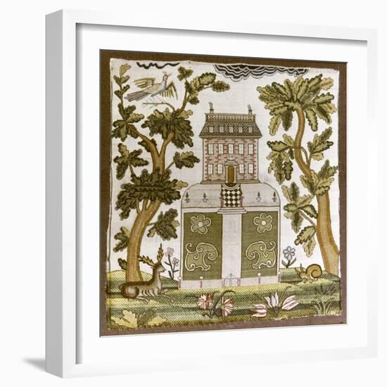 Silk Embroidery on Canvas, 1730-Emanuel Masse-Framed Giclee Print