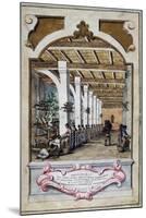 Silk Factory in Bologna, 1750, Italy, 18th Century-null-Mounted Giclee Print