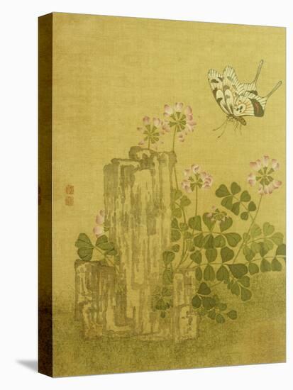 Silk Leaf from an Album of Flower and Bird Paintings (18th Century)-Jing Yi-Stretched Canvas
