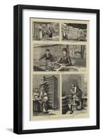 Silk Manufacture in the Lebanon-null-Framed Giclee Print