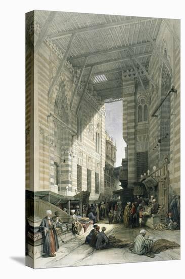 Silk-Mercers' Bazaar of El-Ghooreeyeh, Cairo-David Roberts-Stretched Canvas