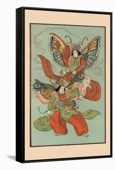 Silk Moth Dancers-null-Framed Stretched Canvas