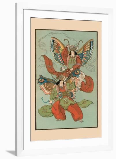 Silk Moth Dancers-null-Framed Art Print