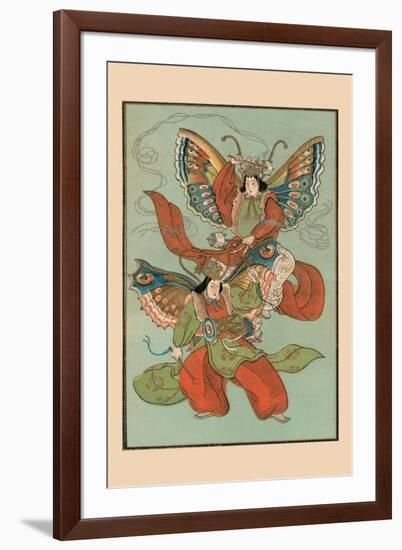 Silk Moth Dancers-null-Framed Art Print