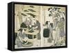 Silk-Worm Culture by Women-Kitagawa Utamaro-Framed Stretched Canvas