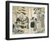 Silk-Worm Culture by Women-Kitagawa Utamaro-Framed Giclee Print