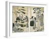 Silk-Worm Culture by Women-Kitagawa Utamaro-Framed Giclee Print