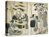 Silk-Worm Culture by Women-Kitagawa Utamaro-Stretched Canvas