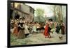 Silks and Satins at the Wedding Dance (Oil on Canvas)-Federigo Andreotti-Framed Giclee Print