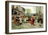 Silks and Satins at the Wedding Dance (Oil on Canvas)-Federigo Andreotti-Framed Giclee Print