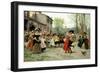 Silks and Satins at the Wedding Dance (Oil on Canvas)-Federigo Andreotti-Framed Giclee Print