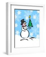 Silly Snowmen III-Nicholas Biscardi-Framed Art Print