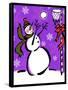 Silly Snowmen VII-Nicholas Biscardi-Framed Stretched Canvas