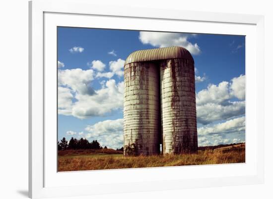 Silo On Golf Course Upstate NY-null-Framed Photo