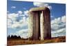 Silo On Golf Course Upstate NY-null-Mounted Photo