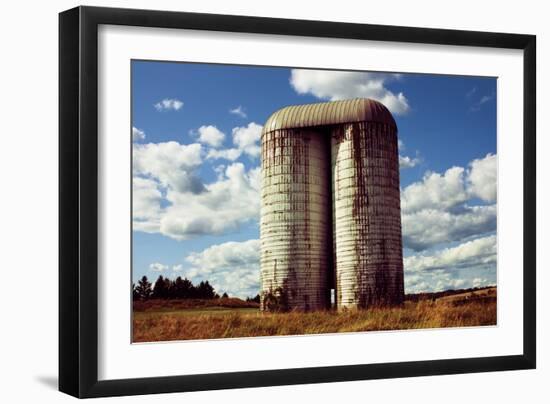 Silo On Golf Course Upstate NY-null-Framed Photo