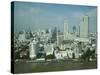 Silom District and Chao Praya River, Bangkok, Thailand-Angelo Cavalli-Stretched Canvas