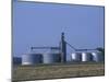 Silos and Field of Soybeans at Chino Farms, Maryland, USA-Jerry & Marcy Monkman-Mounted Photographic Print