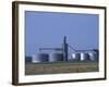 Silos and Field of Soybeans at Chino Farms, Maryland, USA-Jerry & Marcy Monkman-Framed Photographic Print