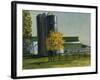 Silos by a Farm-Michael Budden-Framed Giclee Print