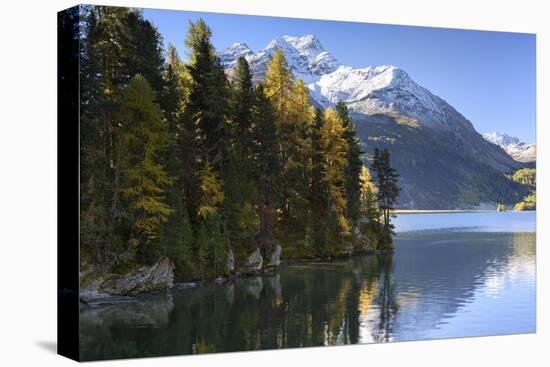 Silsersee in the Oberengadin, Switzerland, Canton of Grisons-Marco Isler-Stretched Canvas