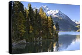 Silsersee in the Oberengadin, Switzerland, Canton of Grisons-Marco Isler-Stretched Canvas