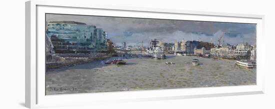 Silty Thames, from Tower Bridge, 2010-Peter Brown-Framed Giclee Print