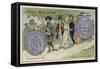 Silver 5 Franc Piece, 1849-null-Framed Stretched Canvas