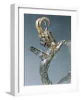 Silver Amphora Handle with Gold Detail-null-Framed Giclee Print