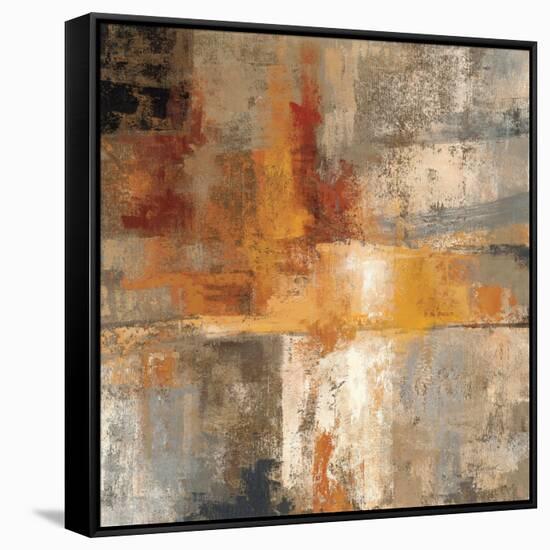 Silver and Amber Crop-null-Framed Stretched Canvas