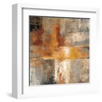 Silver and Amber Crop-null-Framed Art Print