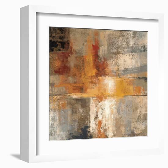 Silver and Amber Crop-null-Framed Art Print