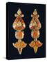 Silver and Coral Earrings, Region of Tibet, Early 20th Century-null-Stretched Canvas
