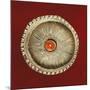 Silver and Coral Plaque, Female Hair Ornament, Region of Tibet-null-Mounted Giclee Print